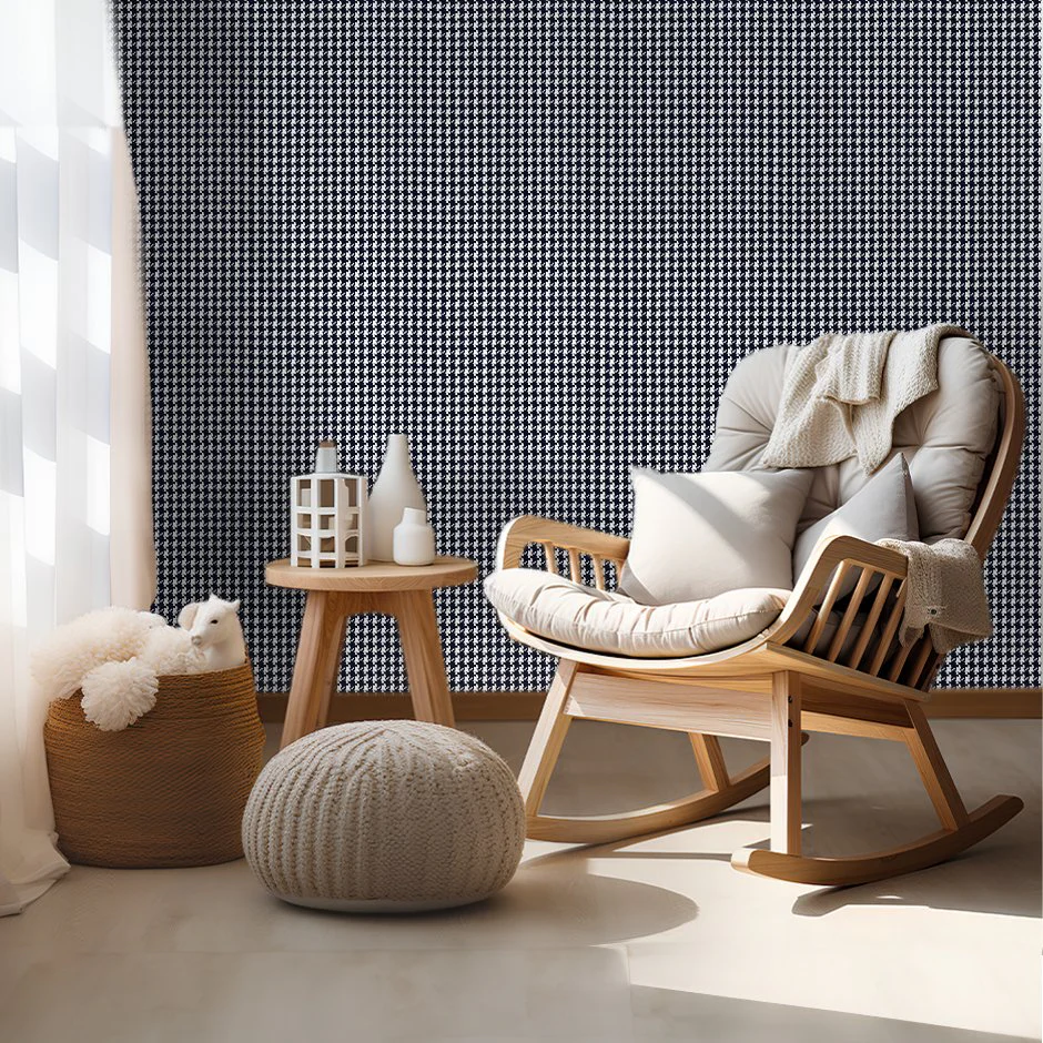 Blue Houndstooth Wallpaper - Image 3