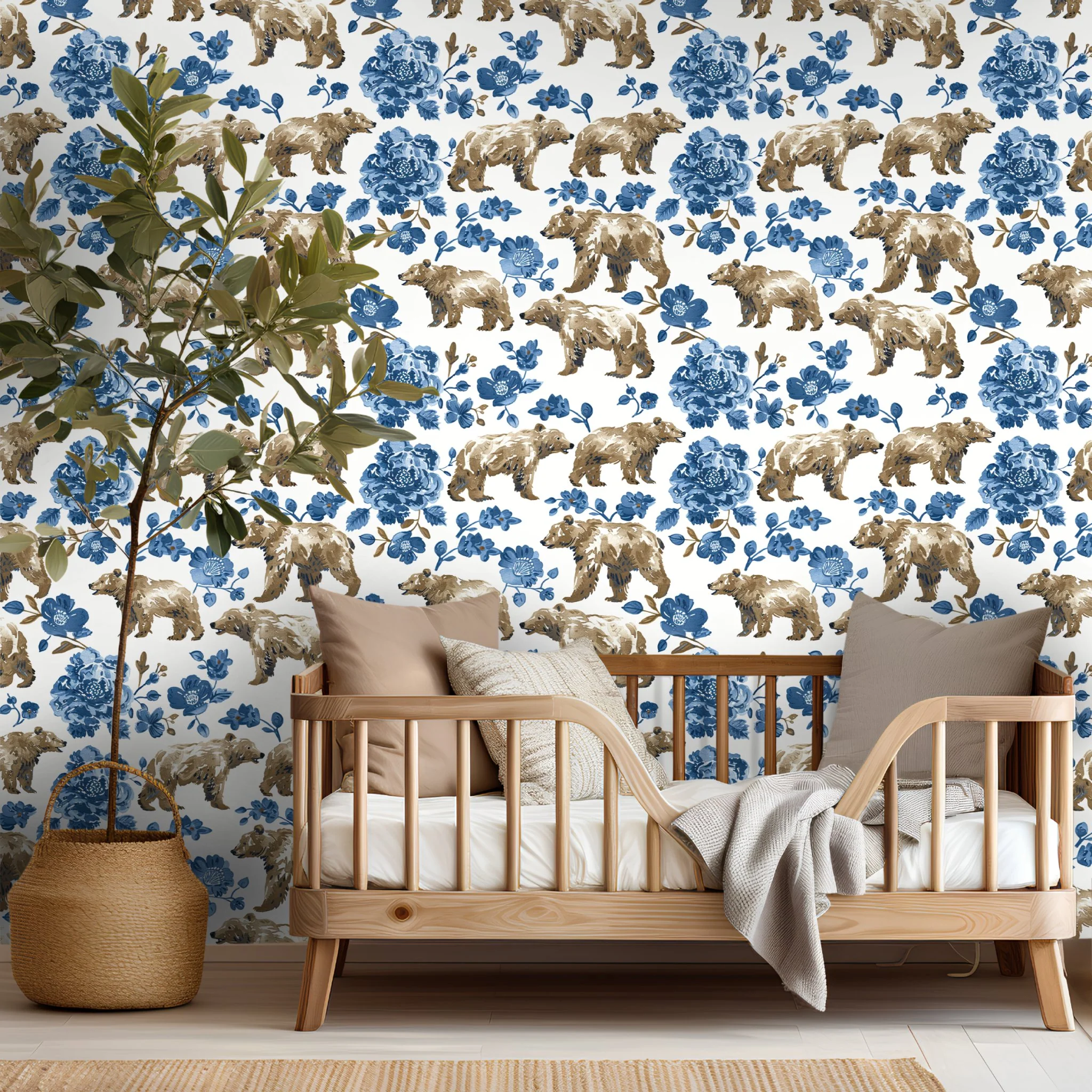 Boreal Blooms & Bears Wallpaper - Image 3