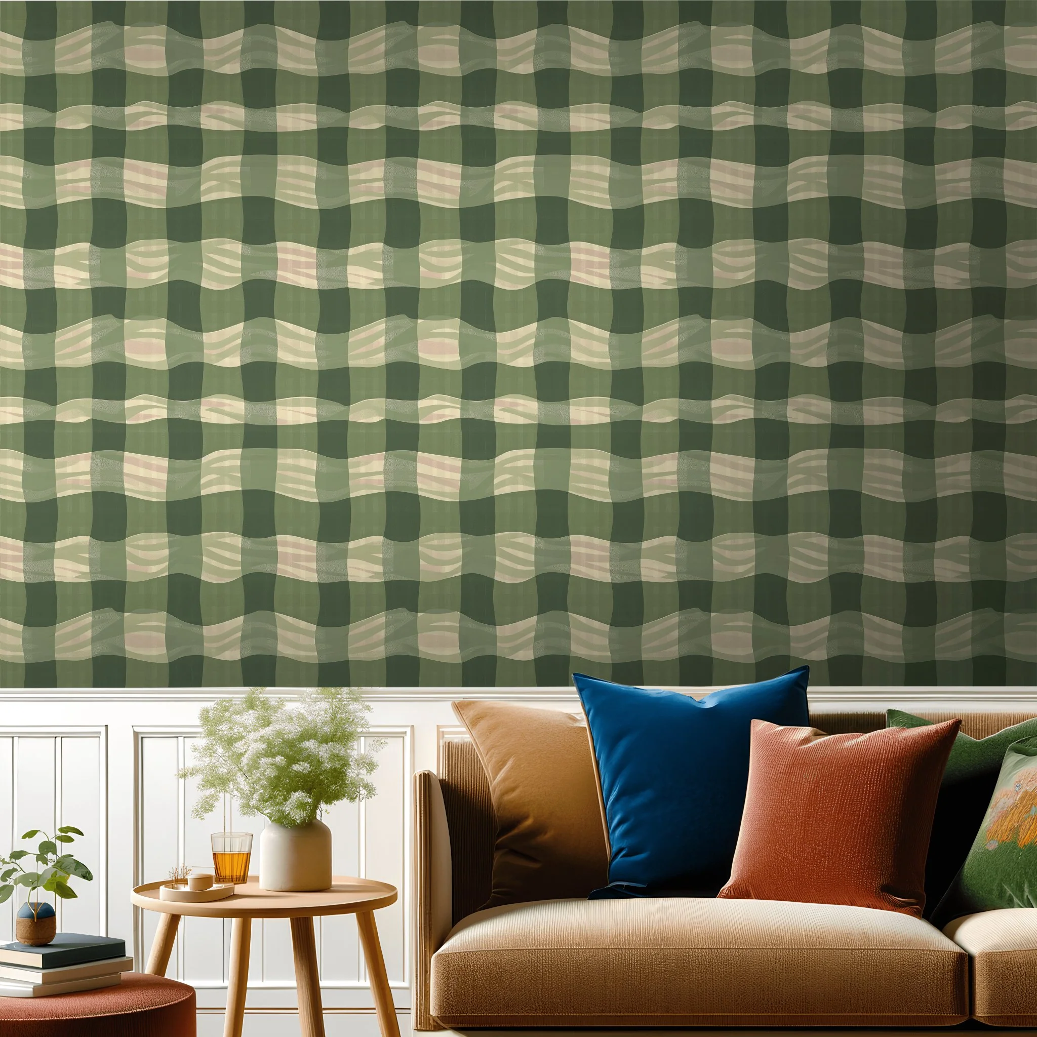 Bridger Funky Gingham Wallpaper - Image 2