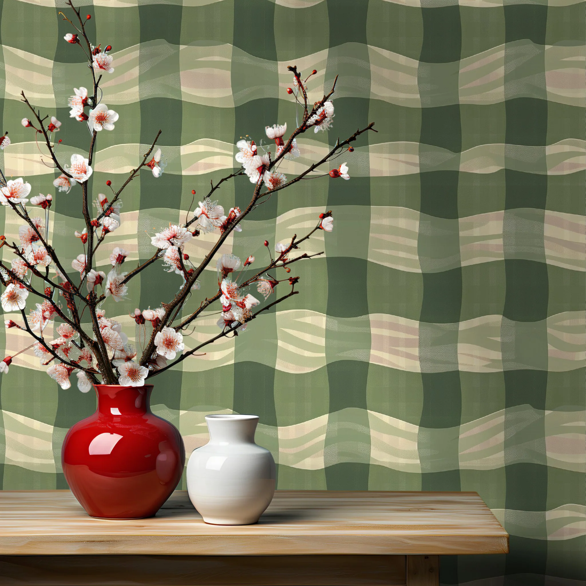 Bridger Funky Gingham Wallpaper - Image 3