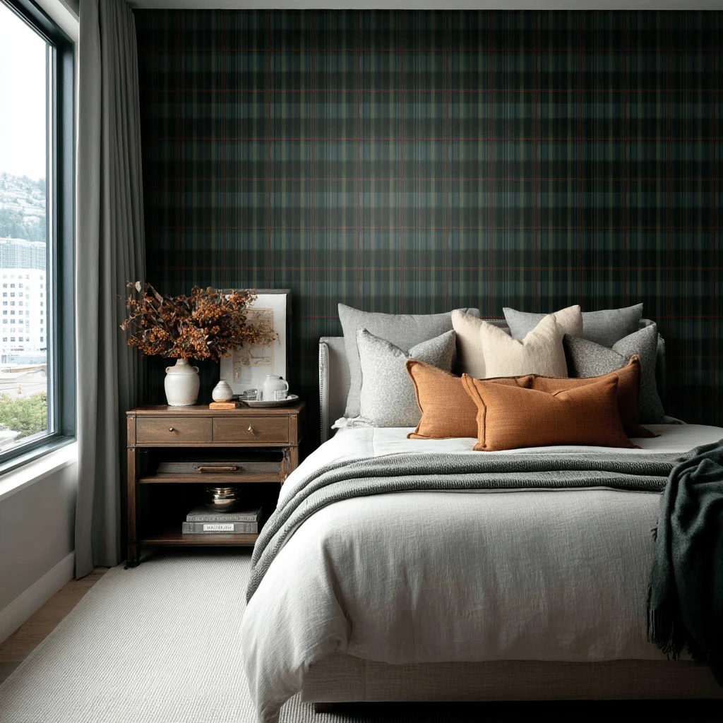 Classic Green Tartan Wallpaper - Image 3