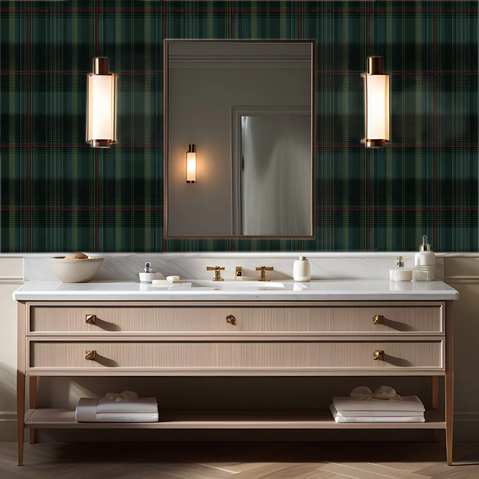 Classic Green Tartan Wallpaper - Image 6