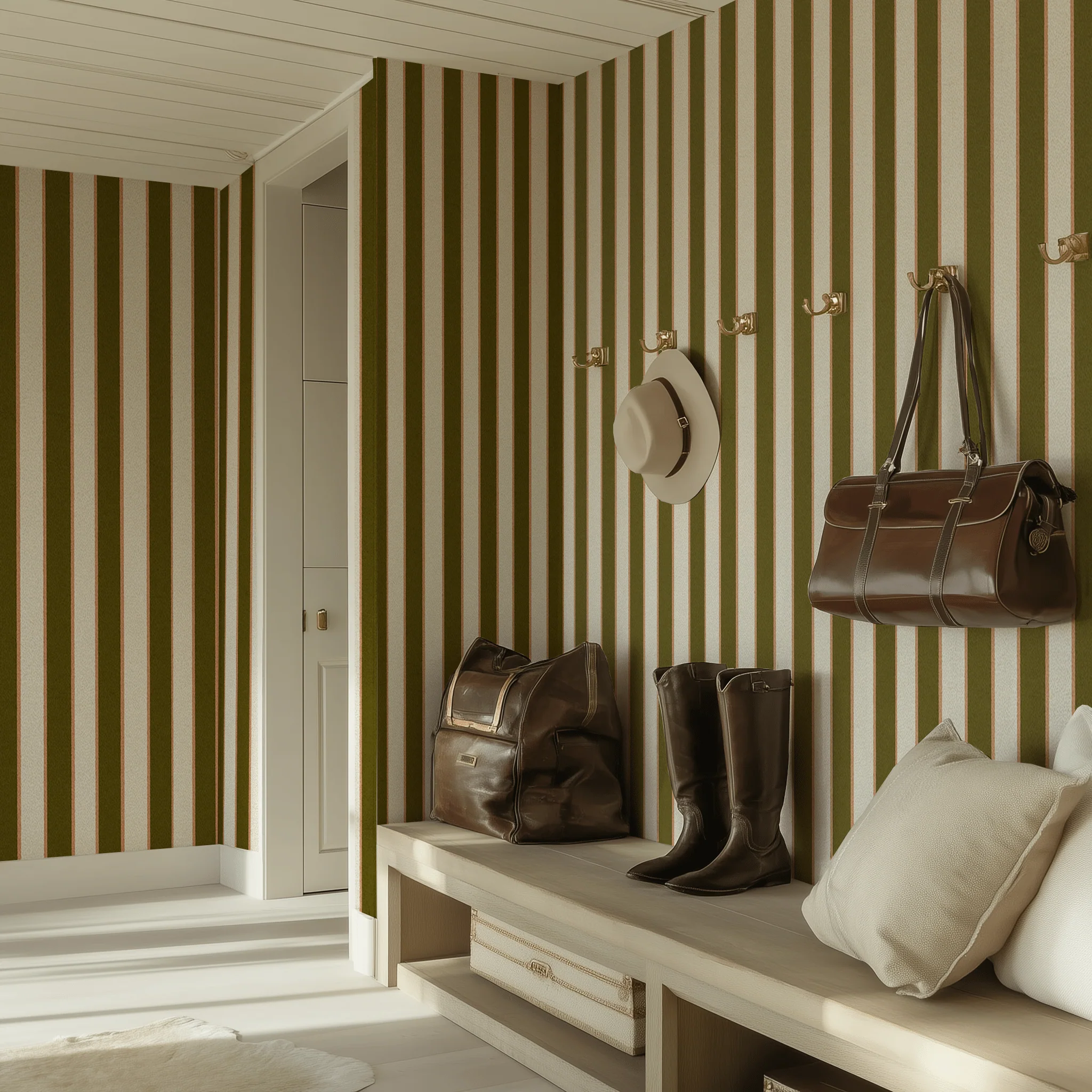 Fern Stripe Wallpaper - Image 2