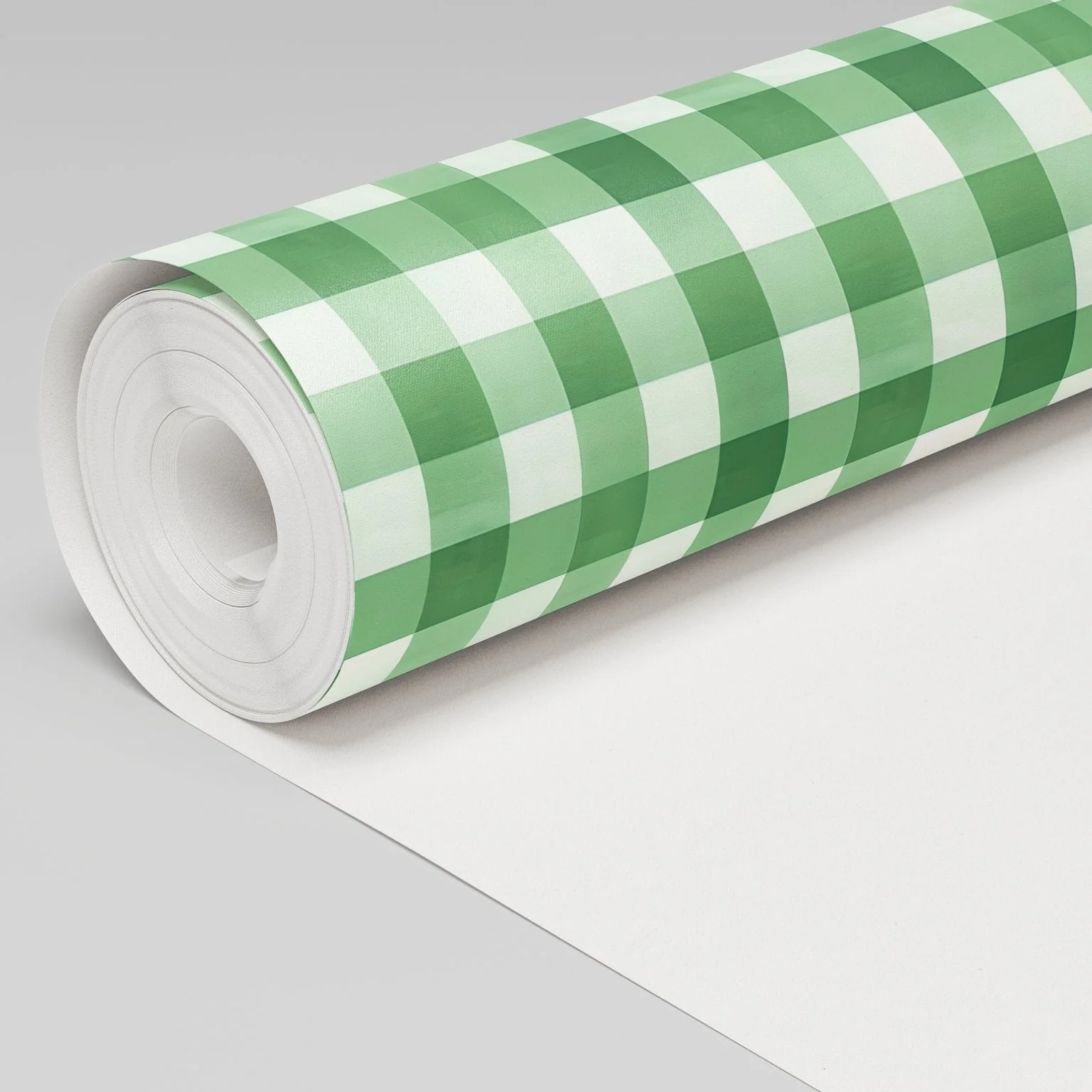 Green Gingham Wallpaper - Image 4