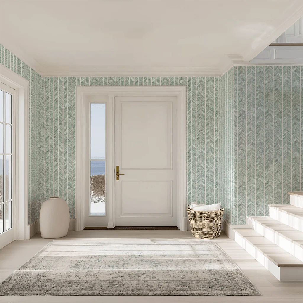 Herringbone Harbor Wallpaper - Image 2