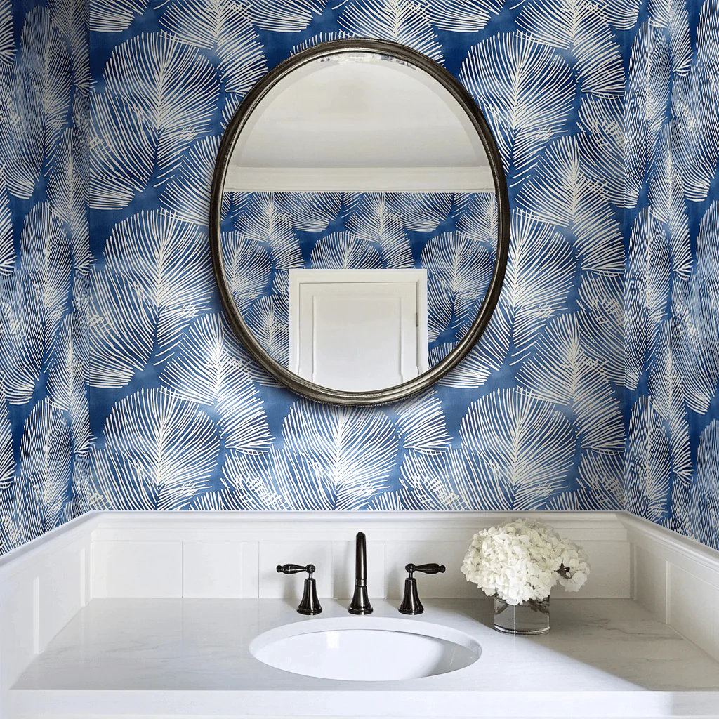 Indigo Shibori Wallpaper - Image 3