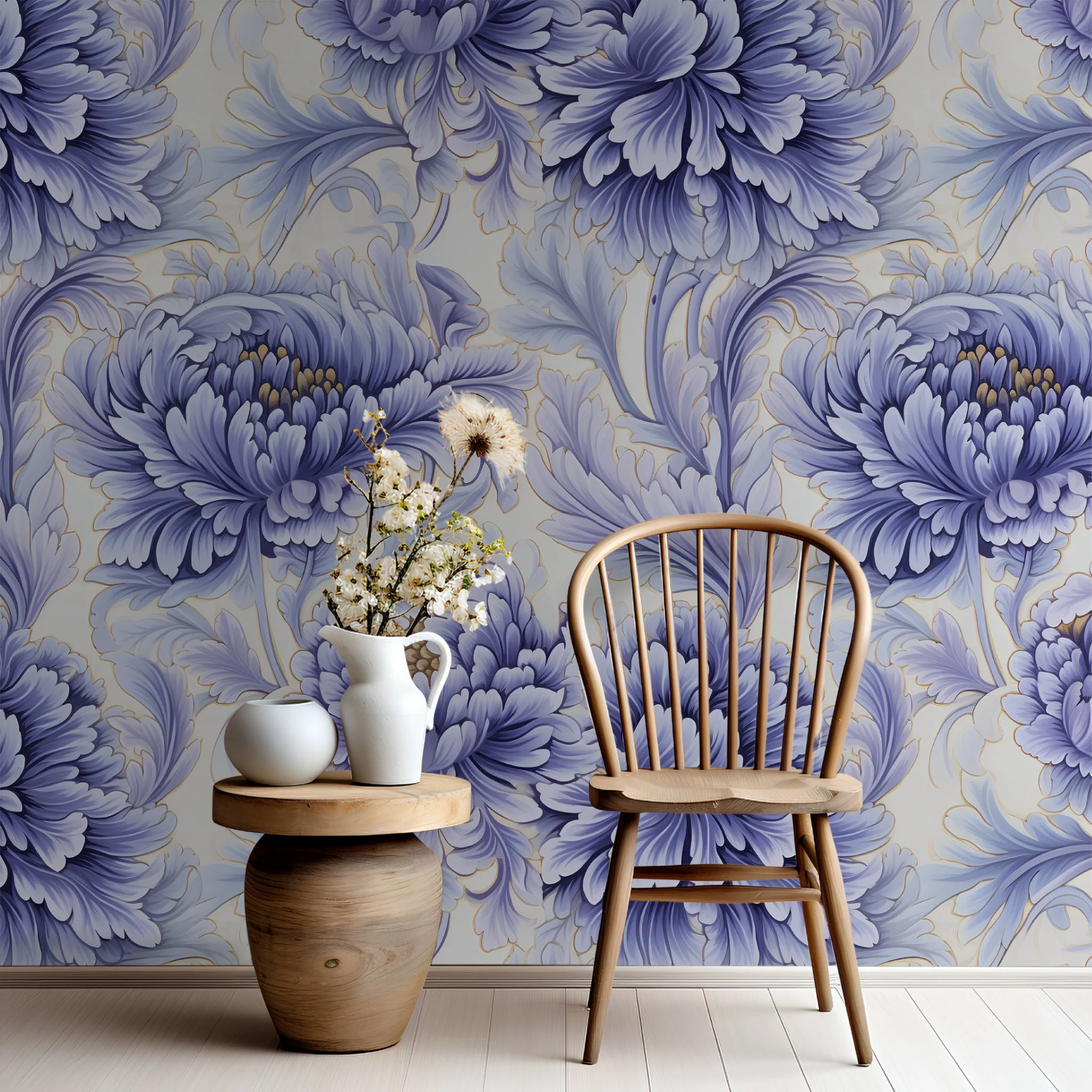 Lilia Neo Classical Blossoms Wallpaper - Image 4