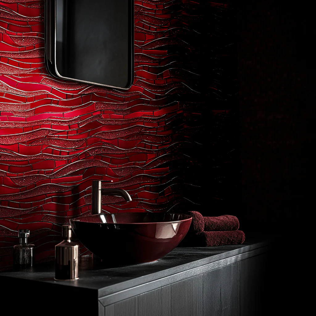 Merlot Mosaic Wallpaper - Image 2