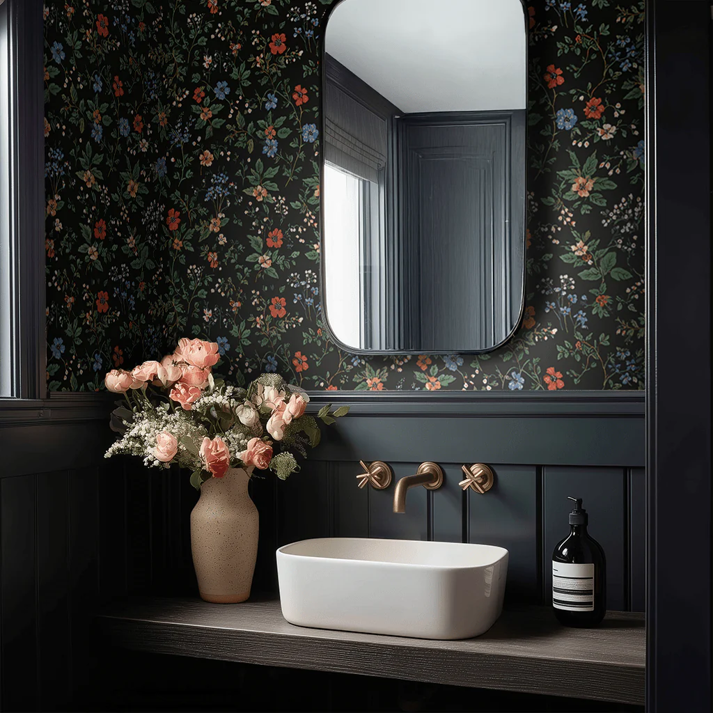 Midnight Posy Wallpaper - Image 2