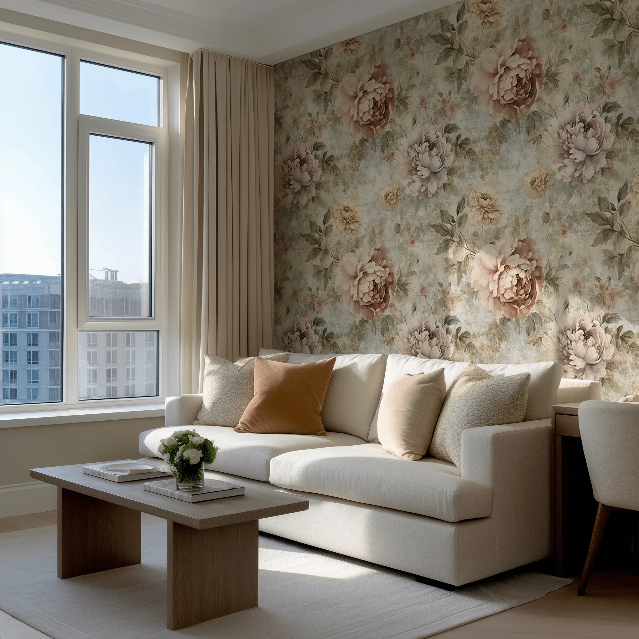 Peony Whispers Wallpaper - Image 2
