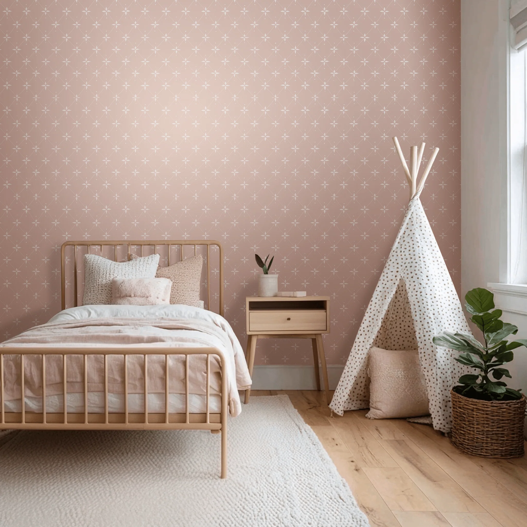 Petal Lattice Wallpaper - Image 2