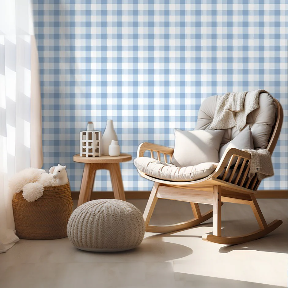 Sky Plaid Wallpaper - Image 3