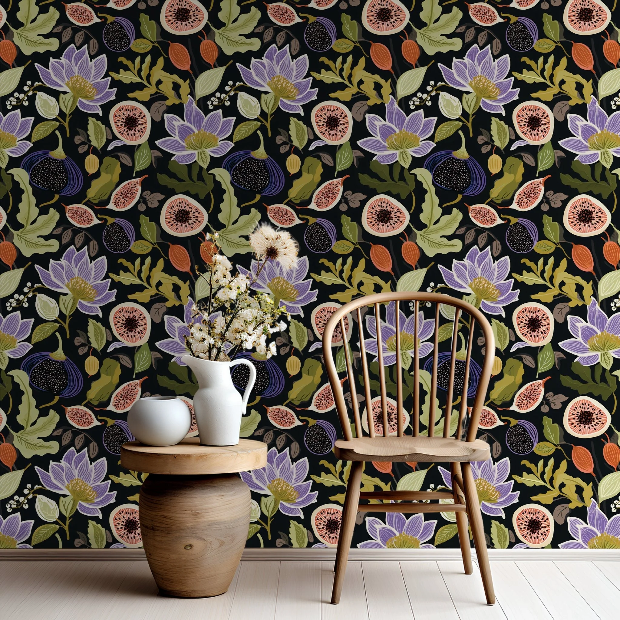 Sloane Fig Floral Wallpaper - Image 3