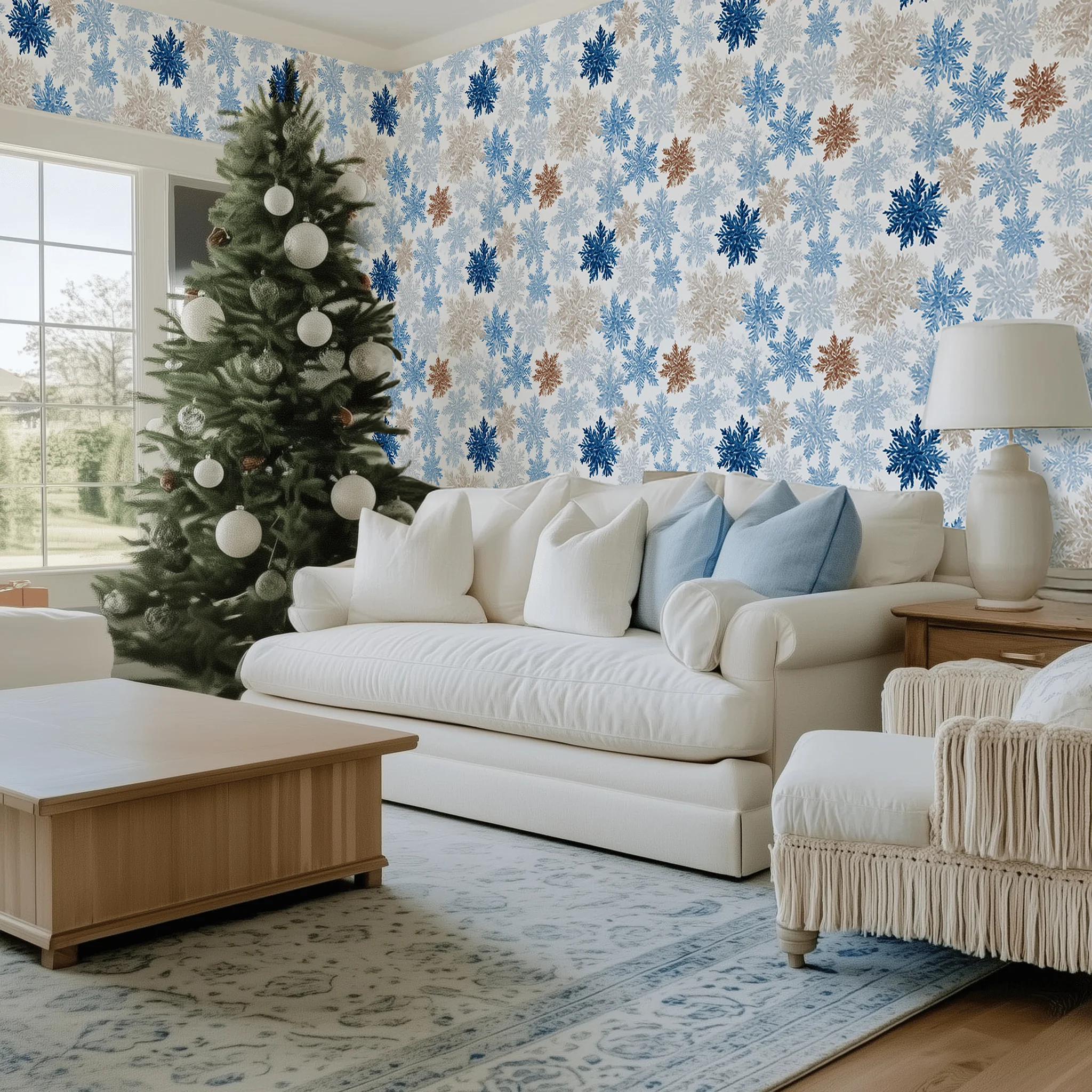Snowdrift Lace Wallpaper - Image 2