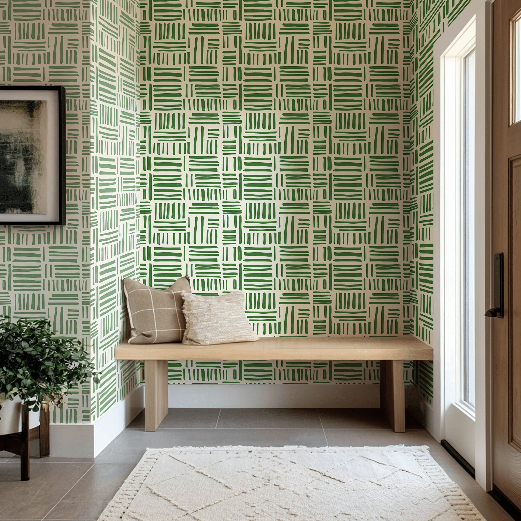 Verdant Lines Wallpaper - Image 2