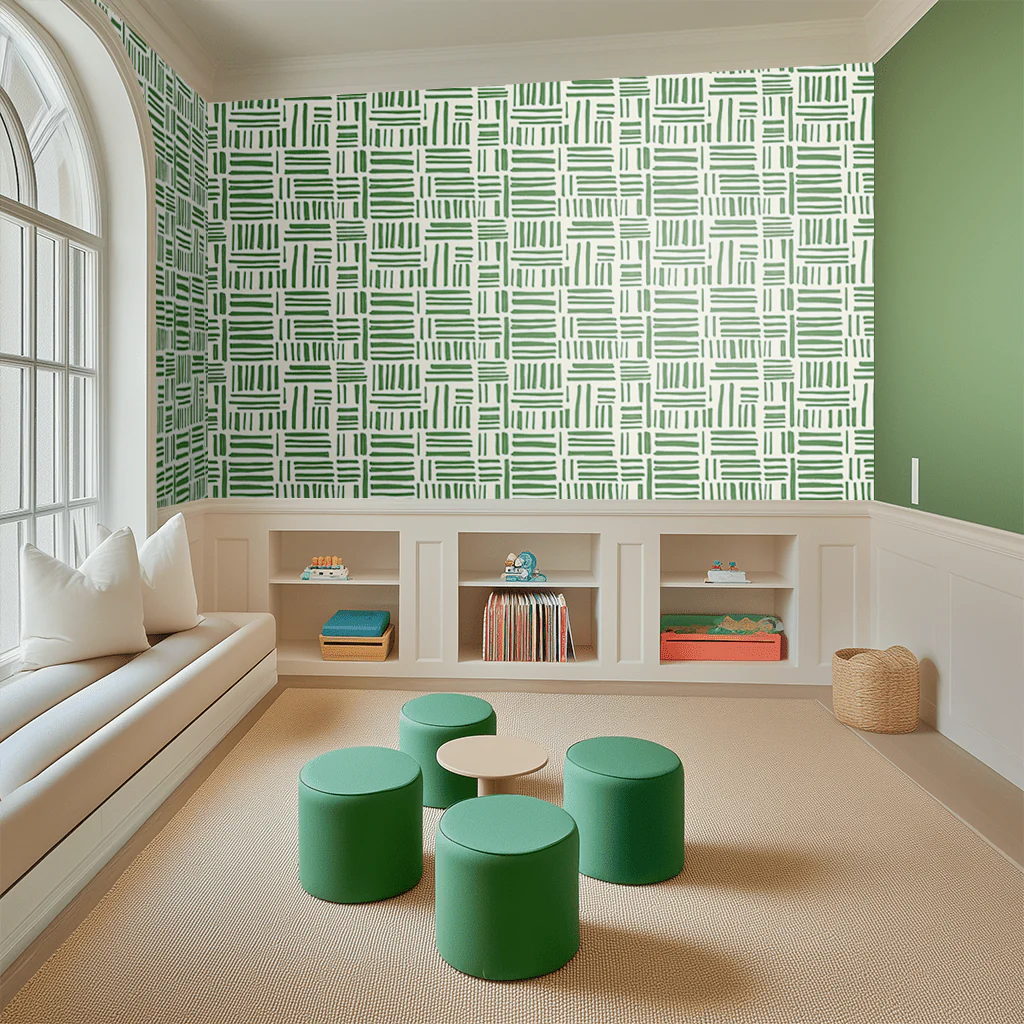 Verdant Lines Wallpaper - Image 3