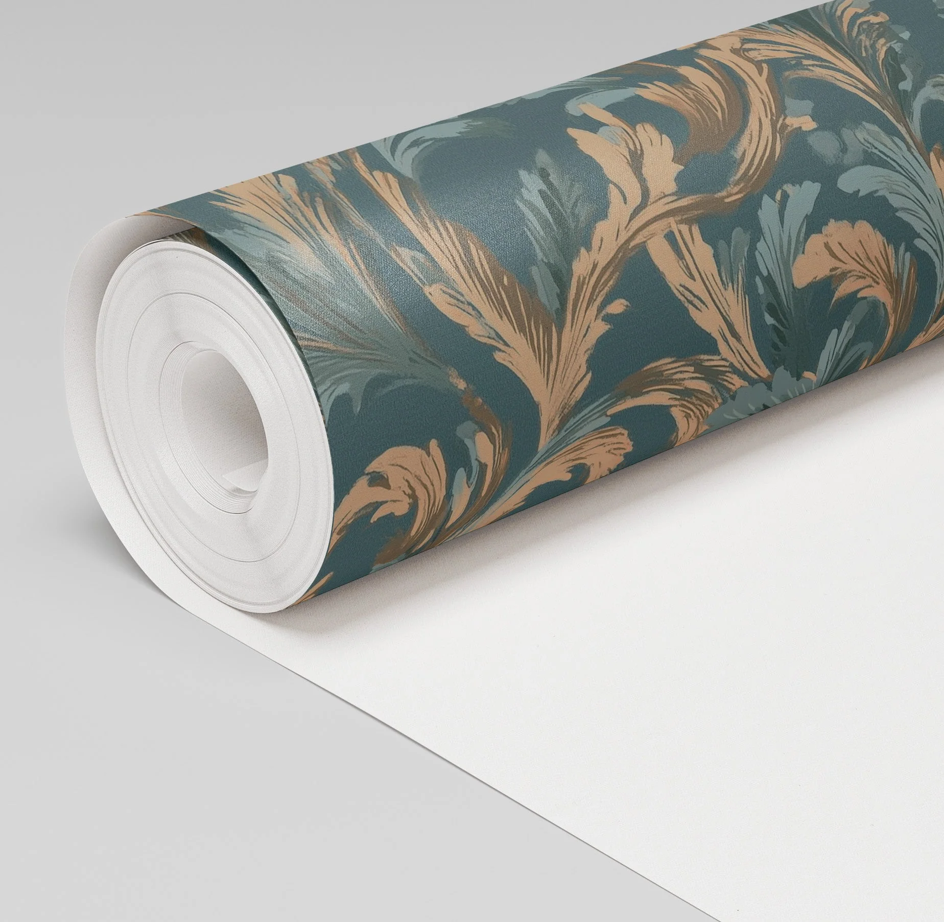 Verdigris Plume Wallpaper - Image 3