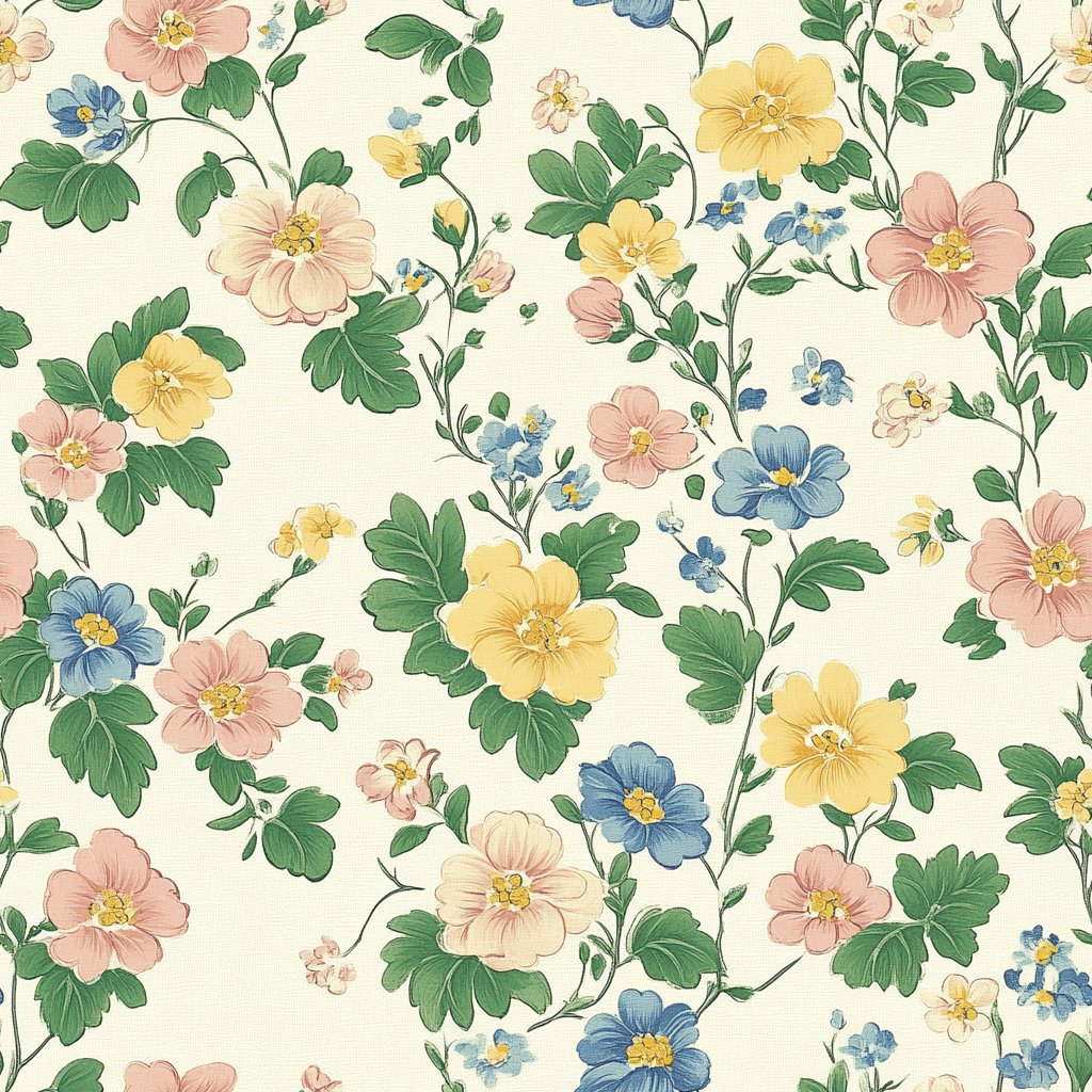 Vintage Petals Wallpaper