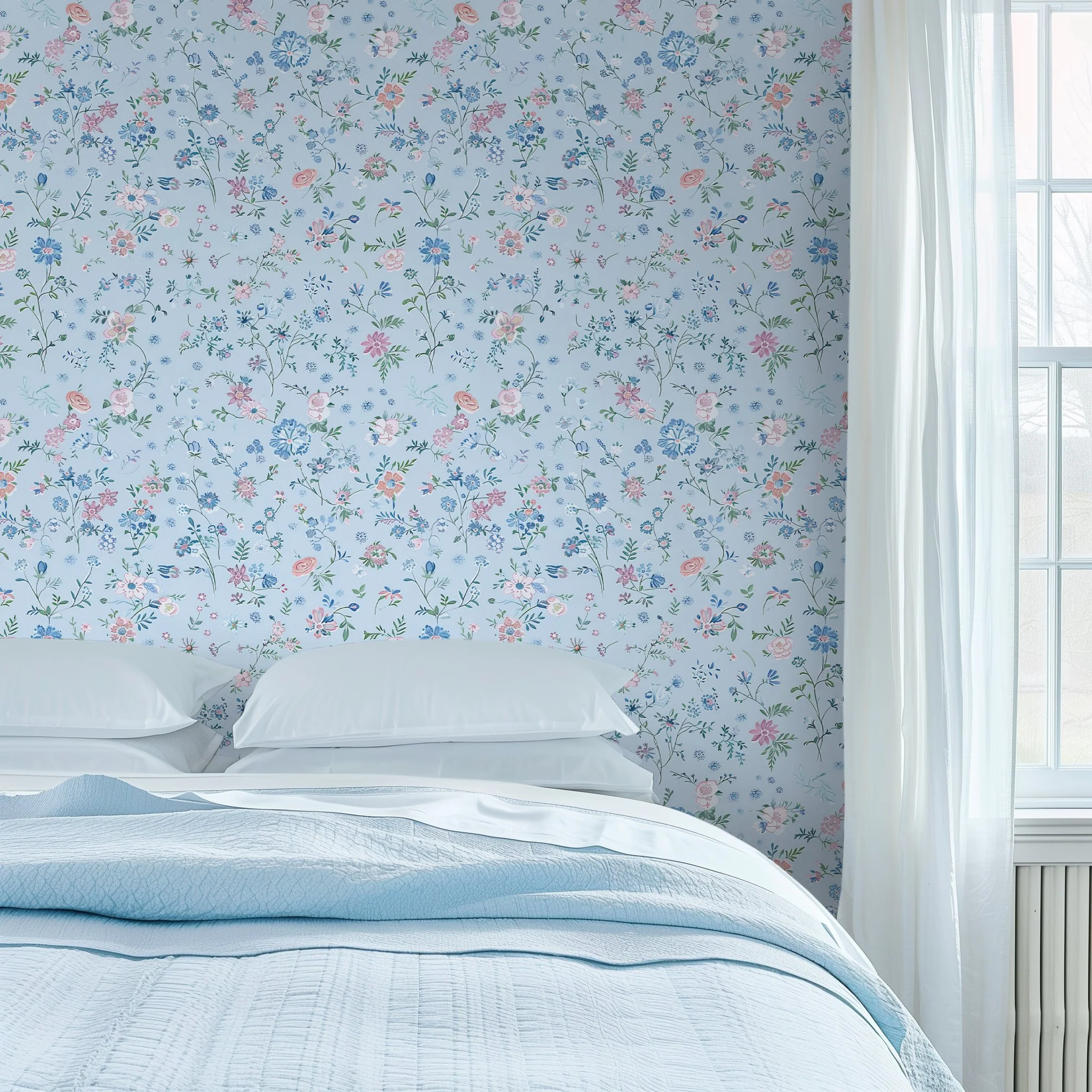 Violet Floral Wallpaper - Image 2