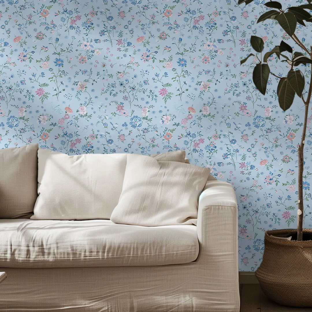Violet Floral Wallpaper - Image 3