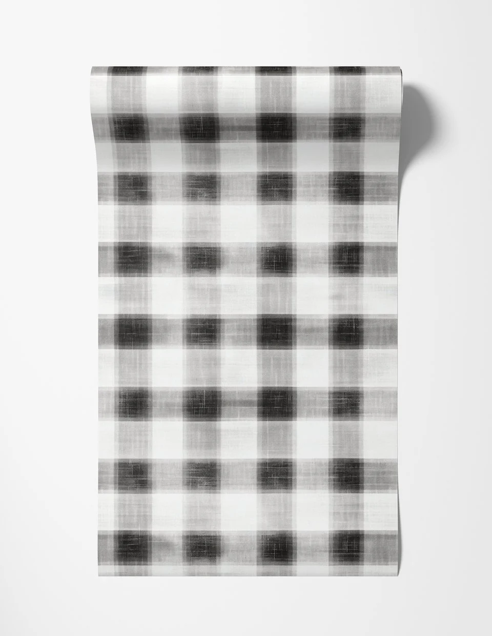 White Canvas Gingham Wallpaper - Image 4