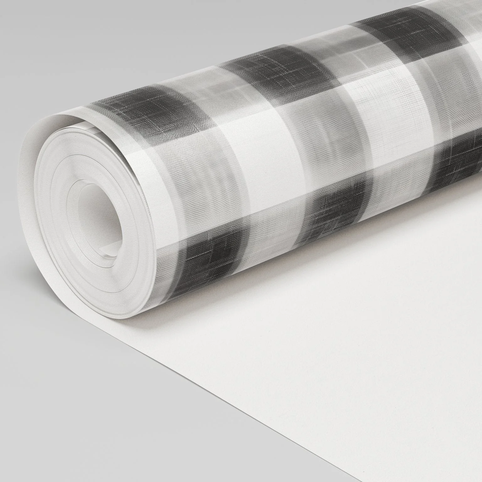 White Canvas Gingham Wallpaper - Image 5